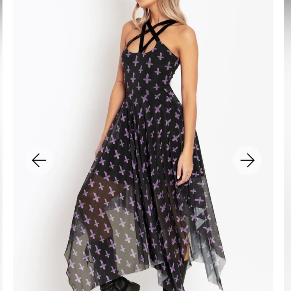 Blackmilk gothic crosses handkerchief dress